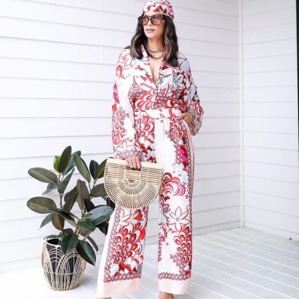 LAST ONE NWT Zara Flowy Patchwork Pants - Picture 11 of 17